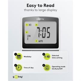 Goobay Digital timer med Display & Ugeprogram
